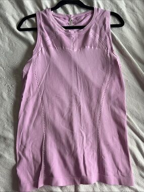 Athleta Light Pink Cutout Workout Tank Top [Size Large]